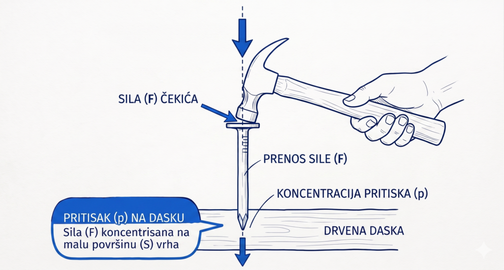 Prostiranje pritiska kroz čvrsta tela